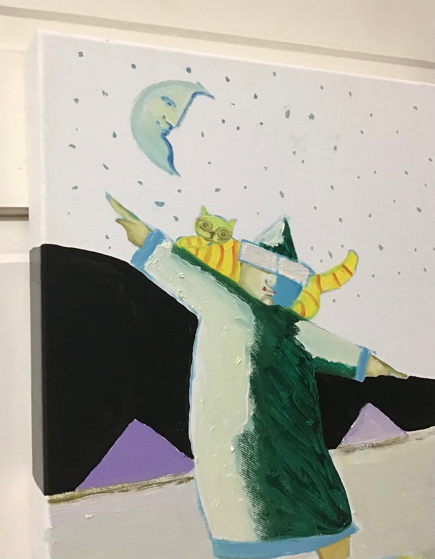 "Showing Stripe Cat Stardust" (11x14)