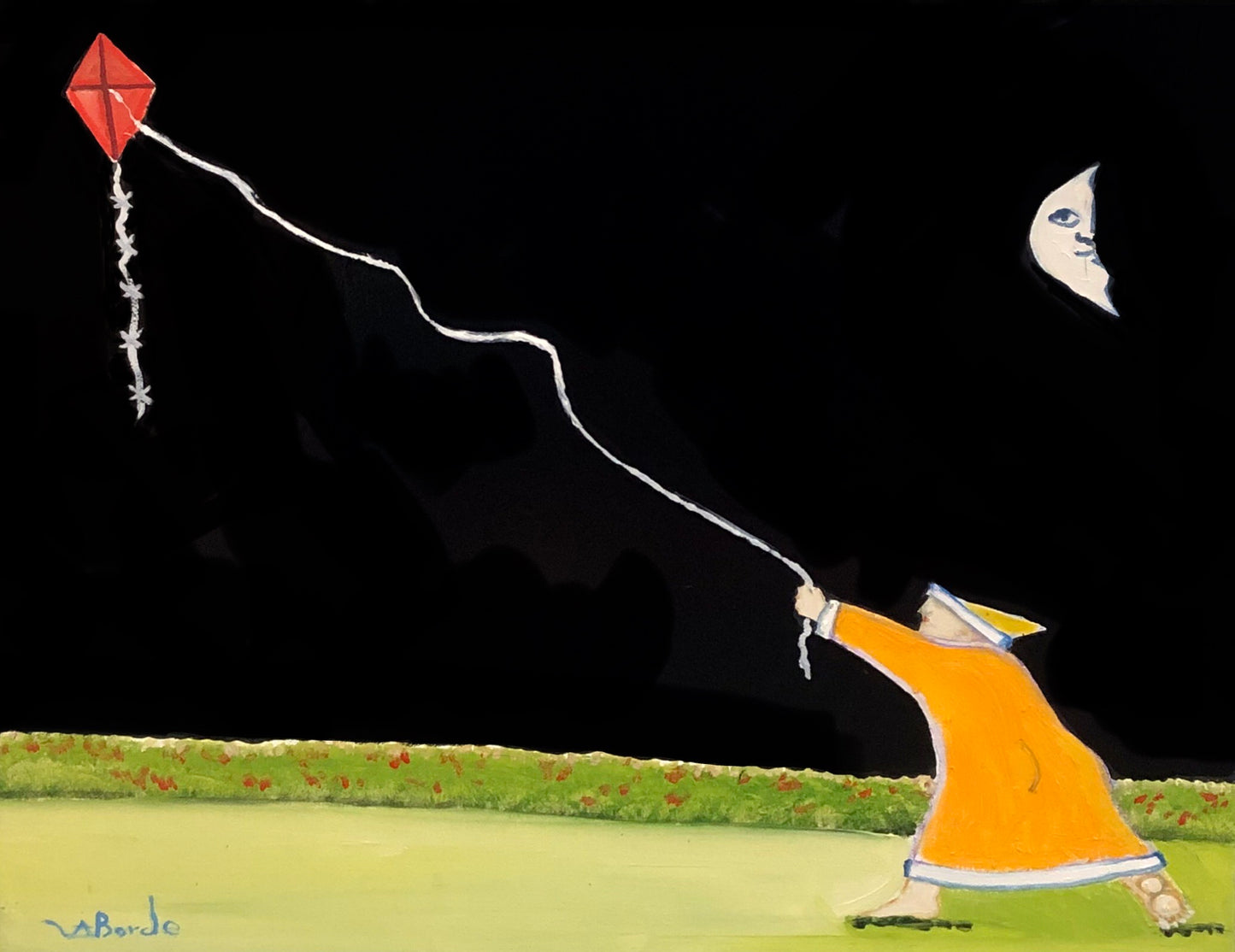 Kite Flying High in the Sky, the Wind is Beautiful