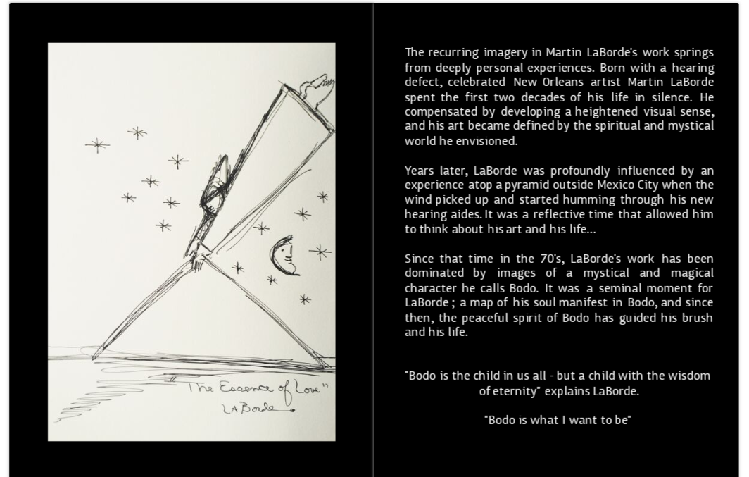 "Martin LaBorde's Bodo" First Book of Drawings