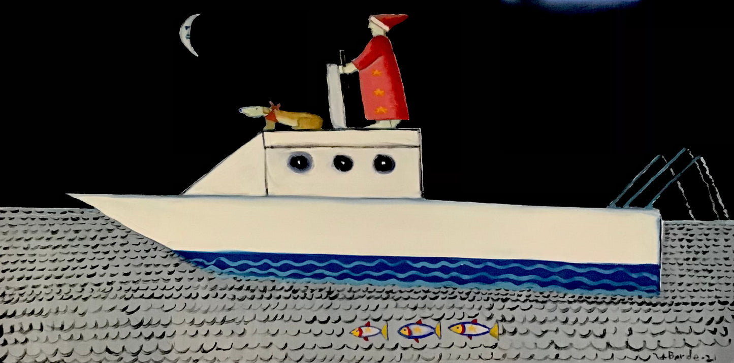 *36 x 18 "Riding On the Water"
