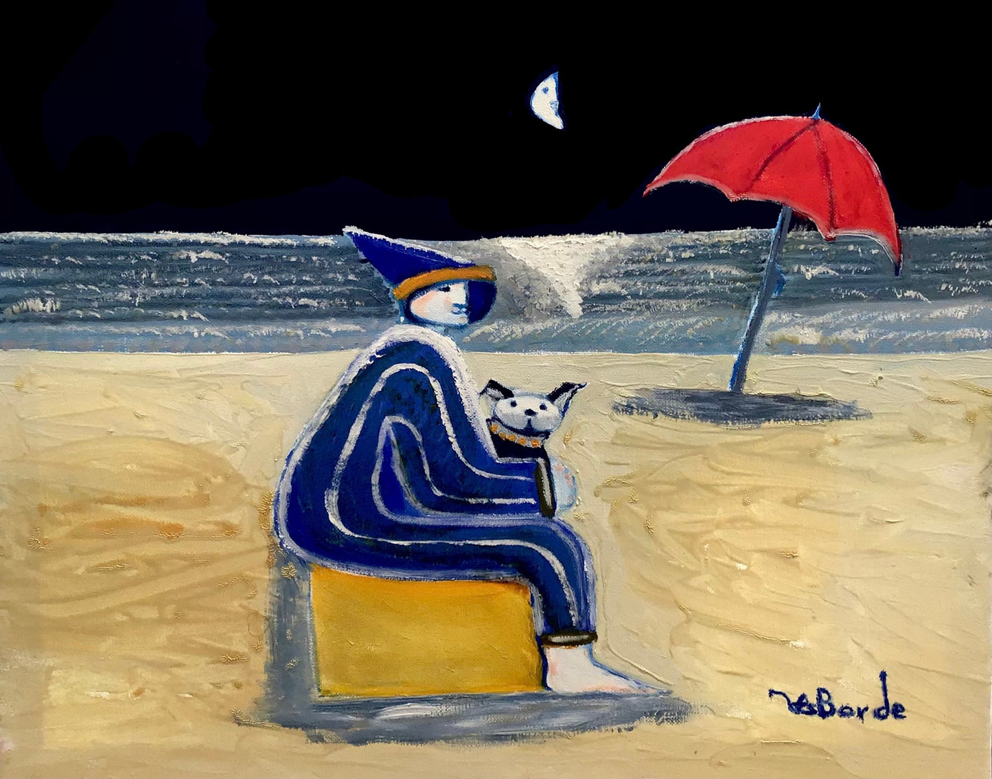 “Bodo and Sugar at the Beach On a Moonie Night”