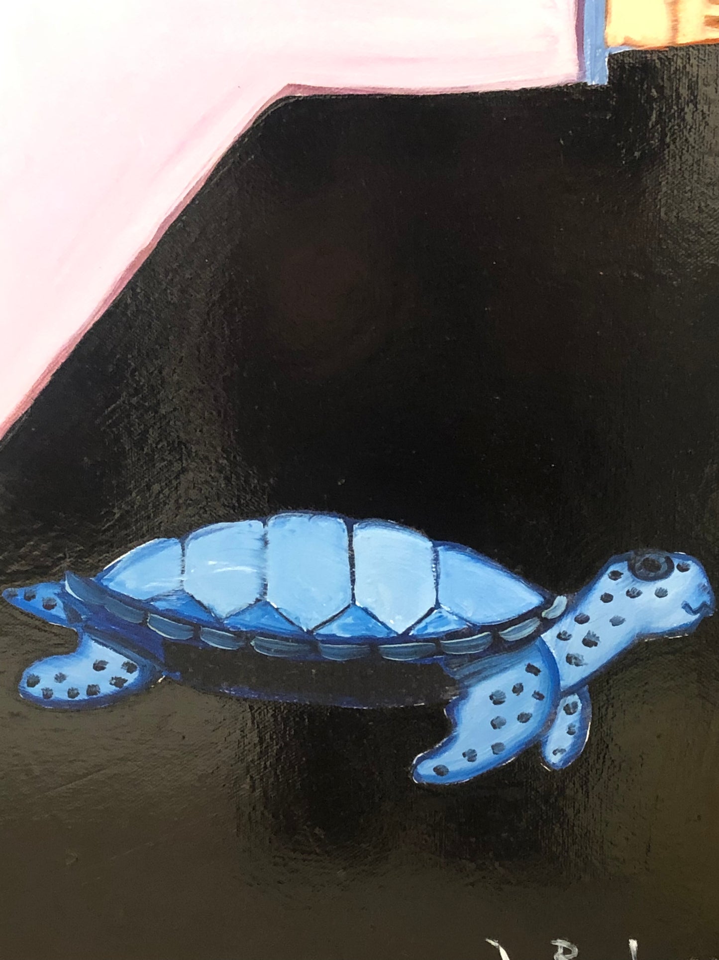 “Swimming Under the Stars with Great Sea Turtle”