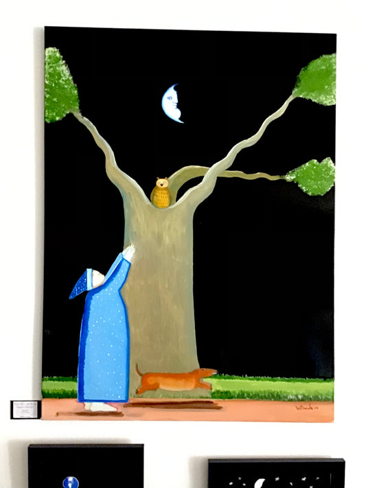 "Singing to Silent Owls" (36x48)