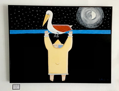 "Moon Glow Nights with Pelican and Bodo’s Magic" (36x48)