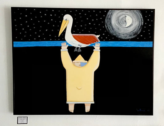 "Moon Glow Nights with Pelican and Bodo’s Magic" (36x48)