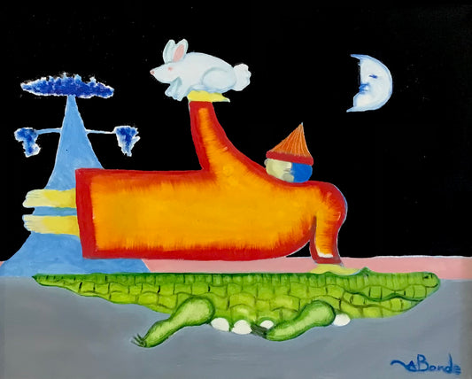 “Holding Rabbit"