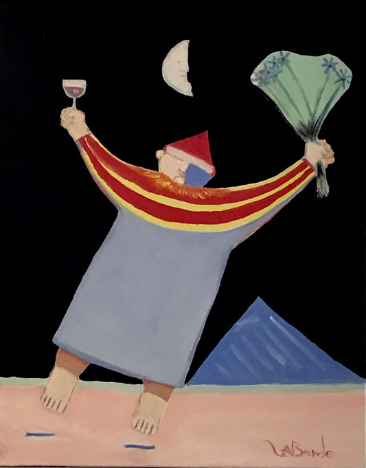 “A Glass of Wine, Flowers, and the Moon Casting it's Silver Glow...What a Perfect Night“