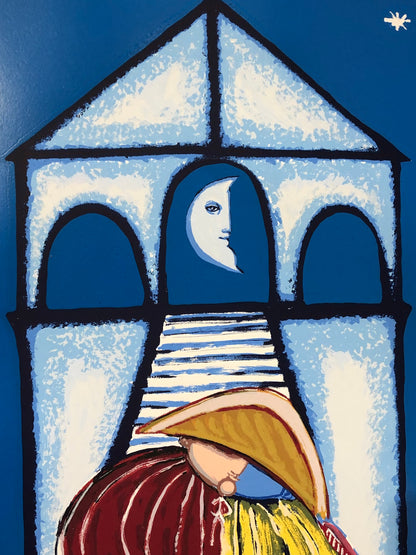 "Bodo Waiting for the Moonlight to Shine Through the Door of the House of the House of the Moon"