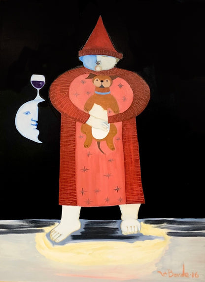 "Holding Sugar In His Arms the Moon Offered A Gift" (36x48)