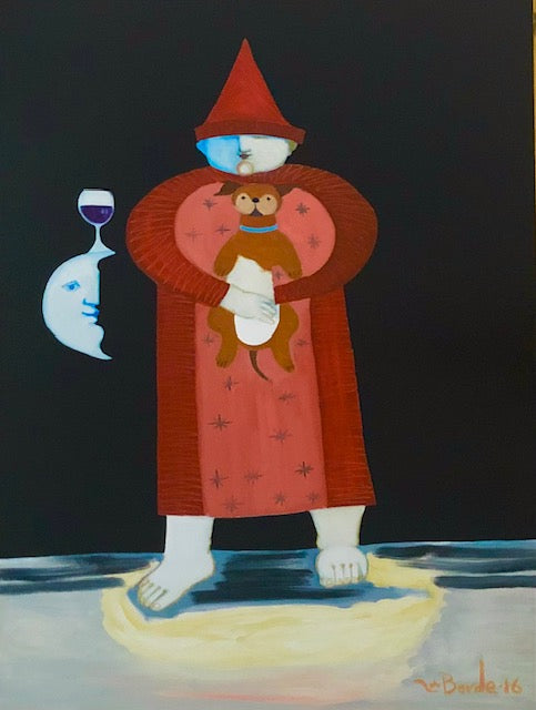 "Holding Sugar In His Arms the Moon Offered A Gift" (36x48)